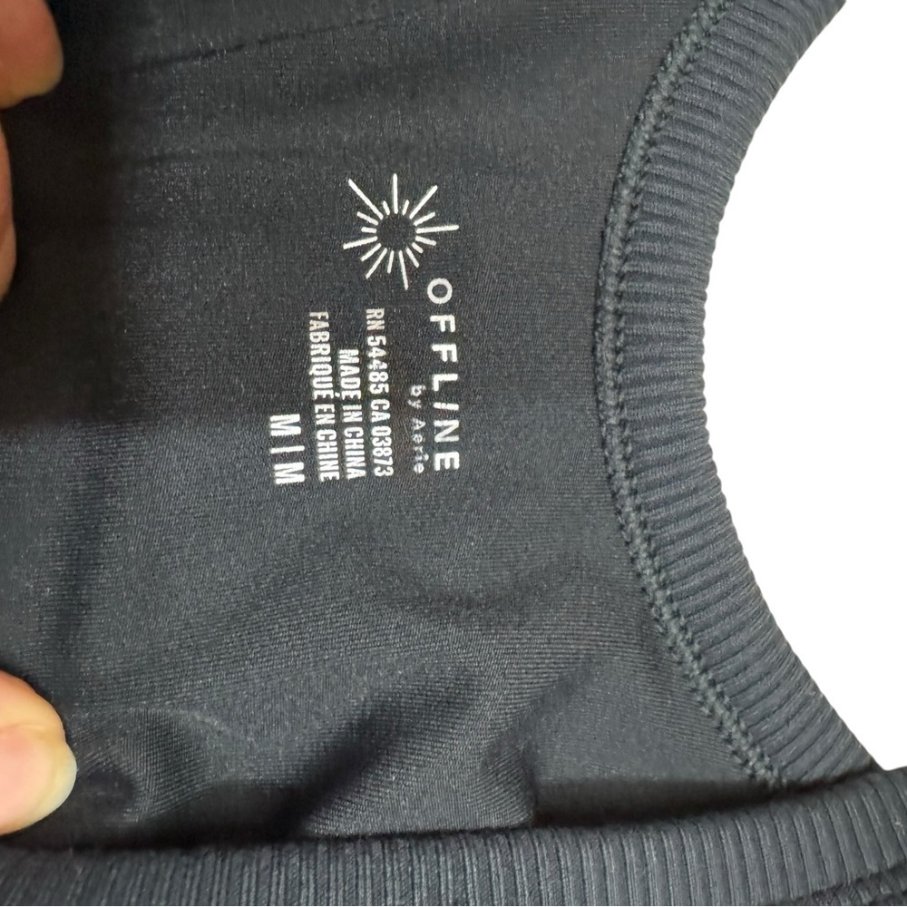 Offline by aerie . Black Sleeveless Jumpsuit with Blue Accent - Picture 9 of 9